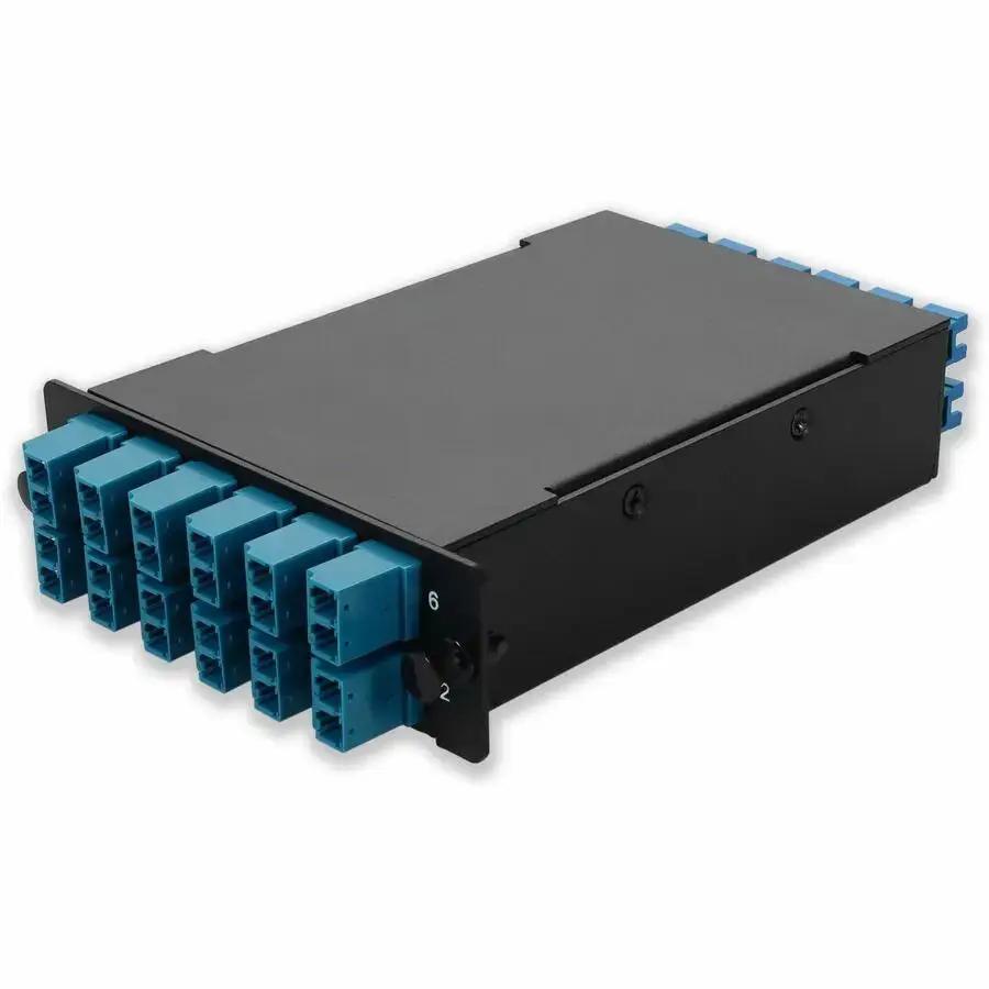 AddOn 4-Bay Fiber Cassette 24-Fiber, 12 Duplex CS In & 12 LC Duplex Out, Single-Mode Duplex OS2 by AddOn