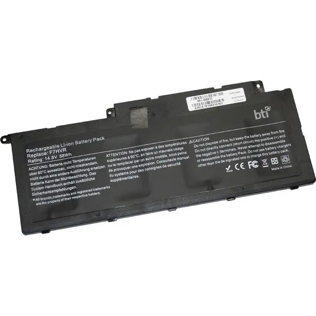 BTI Battery for Dell Latitude 7437 and 7537 – 14.8V 58Wh Rechargeable Notebook Battery