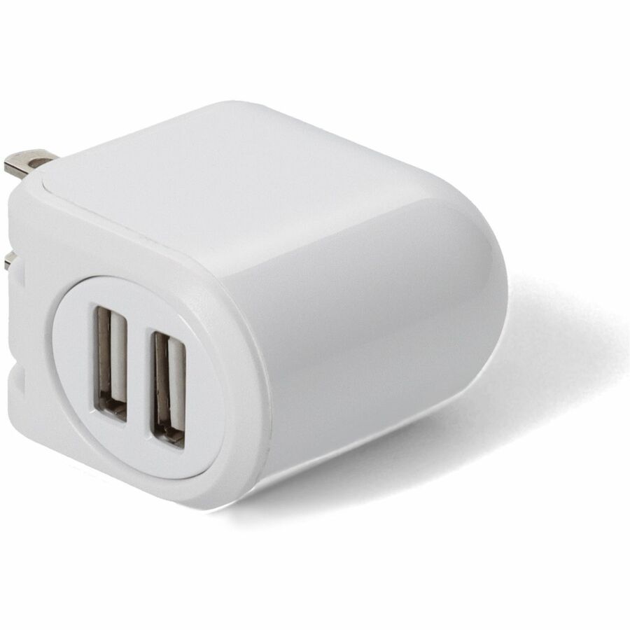 AddOn USAC22USB12WW White Dual-Port USB Wall Charger - 12W 2.4A Power Adapter