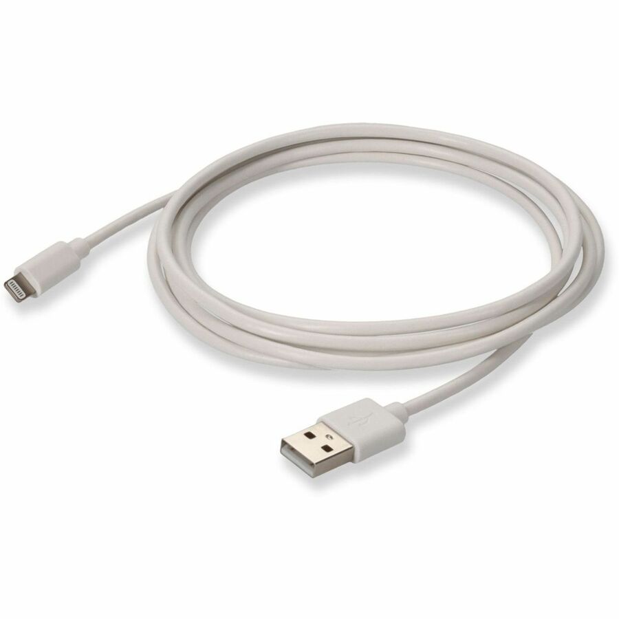 AddOn 3m USB A 2.0 Male to Lightning Male Sync and Charge Cable - White