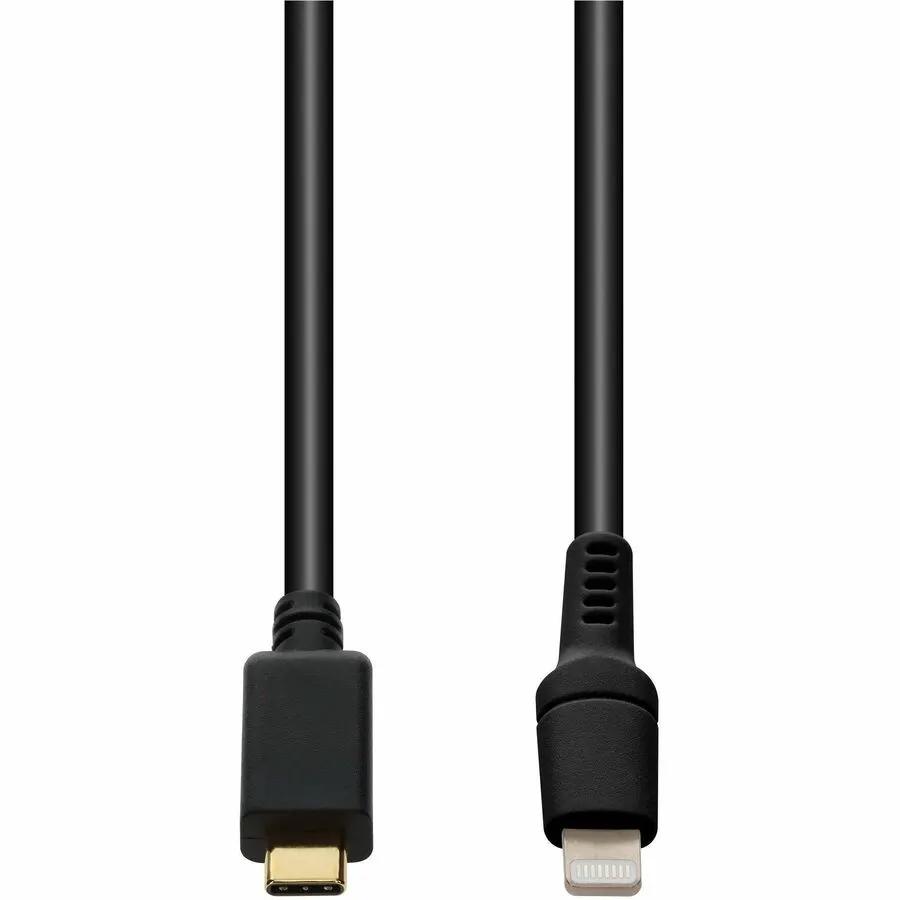 AddOn 2m USB C 2.0 to Lightning Male Sync & Charge Cable – Black, MFI Certified by AddOn