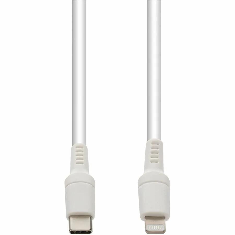 AddOn 2m USB C 2.0 to Lightning Sync and Charge Cable - White, MFI Certified by AddOn