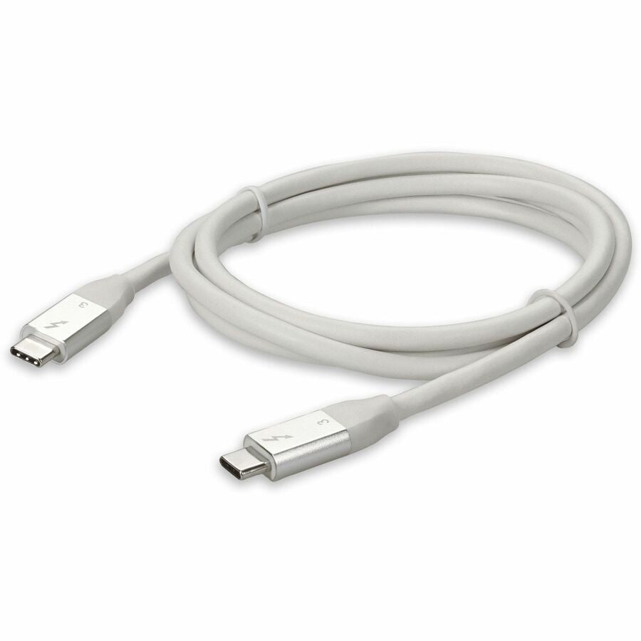 AddOn 3ft USB C 3.1 Male to Male Thunderbolt-compatible Data Transfer Cable - White