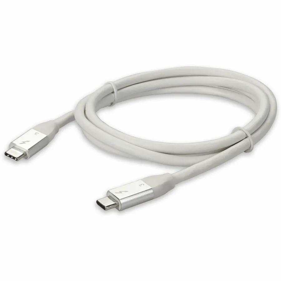 AddOn 3ft USB C 3.1 Male to Male Thunderbolt-compatible Data Transfer Cable - White by AddOn