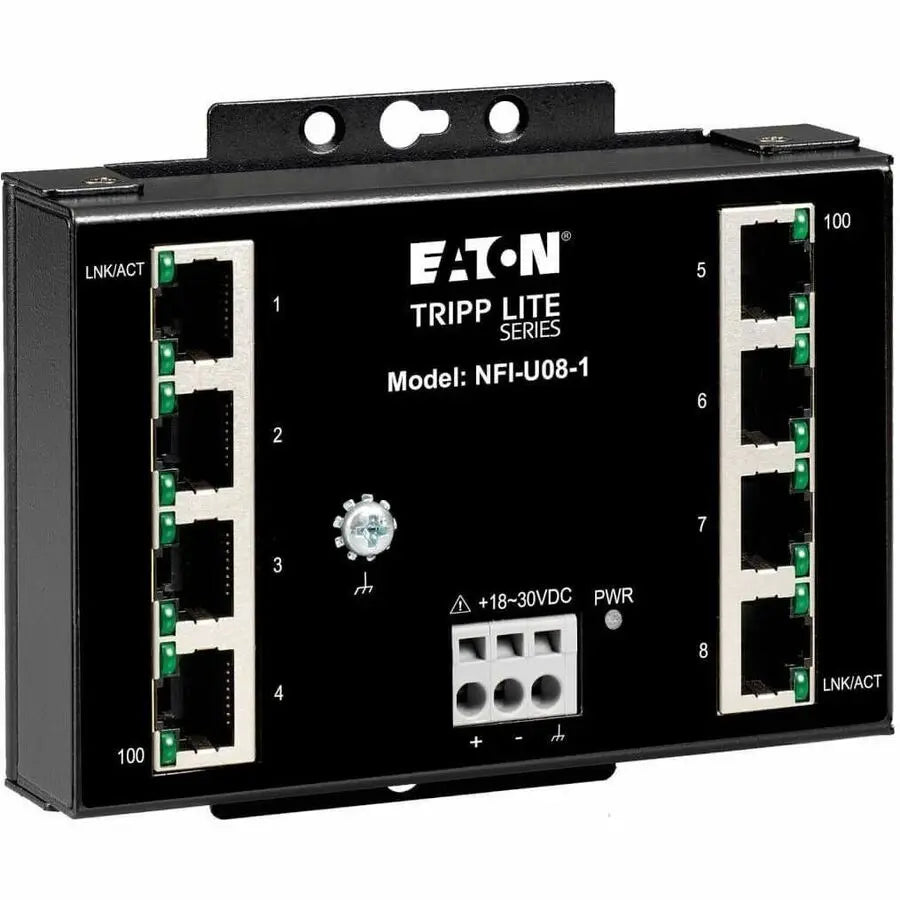 Eaton Tripp Lite Series NFI-U08-1 Industrial 8-Port Ethernet Switch for Harsh Environments