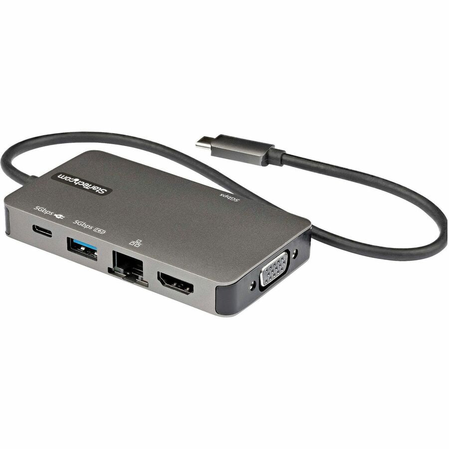 StarTech.com DKT30CHVPD2 USB-C Multiport Adapter with 4K HDMI, VGA, 3 USB-A Ports, Gigabit Ethernet, and 30cm Extended Cable
