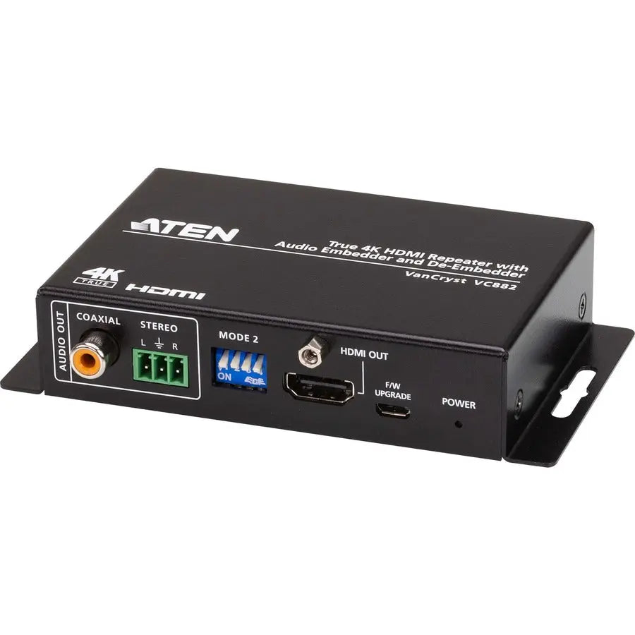 ATEN VC882 True 4K HDMI Repeater with Audio Embedder and De-Embedder