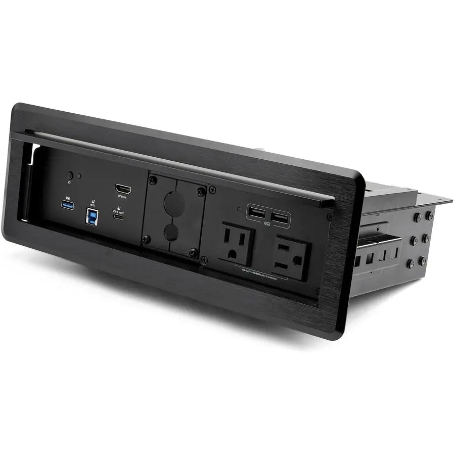 StarTech.com Conference Table Power and Data Outlet Kit with Docking Station – Model KITBXDOCKPNA
