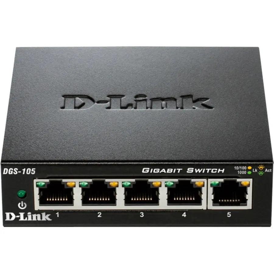 D-Link DGS-105 Ethernet Switch - 5-Port Gigabit Desktop Network Switch for Small Office & Home Use