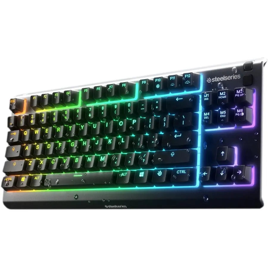 SteelSeries Apex 3 TKL Gaming Keyboard with Water Resistance and Customizable RGB Lighting