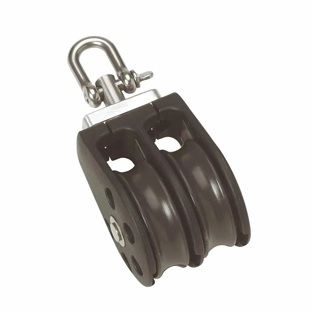 Barton Marine Size 1 30mm Plain Bearing Pulley Block Double with Swivel