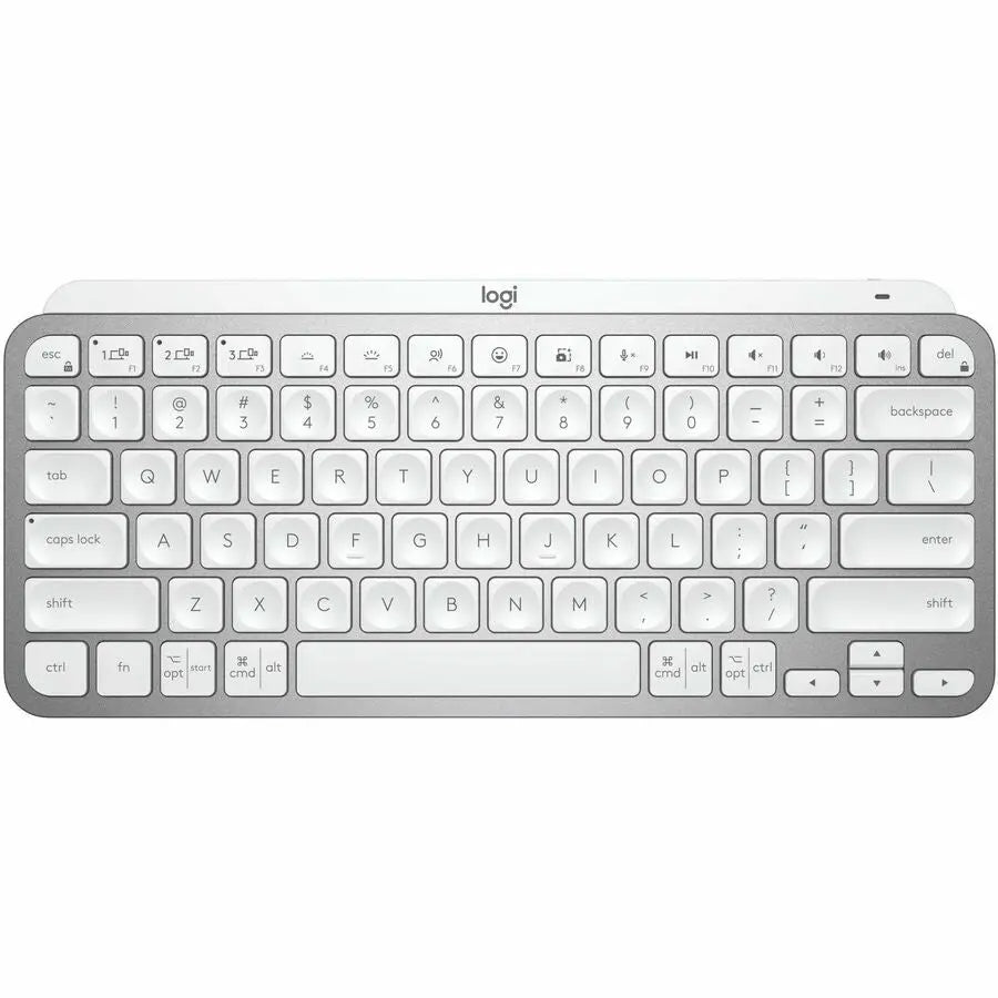 Logitech MX Keys Mini Minimalist Wireless Illuminated Keyboard, Compact, Bluetooth, USB-C, Pale Gray