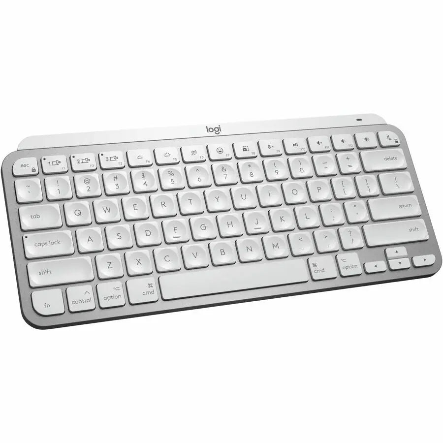 Logitech MX Keys Mini for Mac Minimalist Wireless Illuminated Keyboard, Bluetooth, Backlit Keys, USB-C, Metal Build, Pale Grey