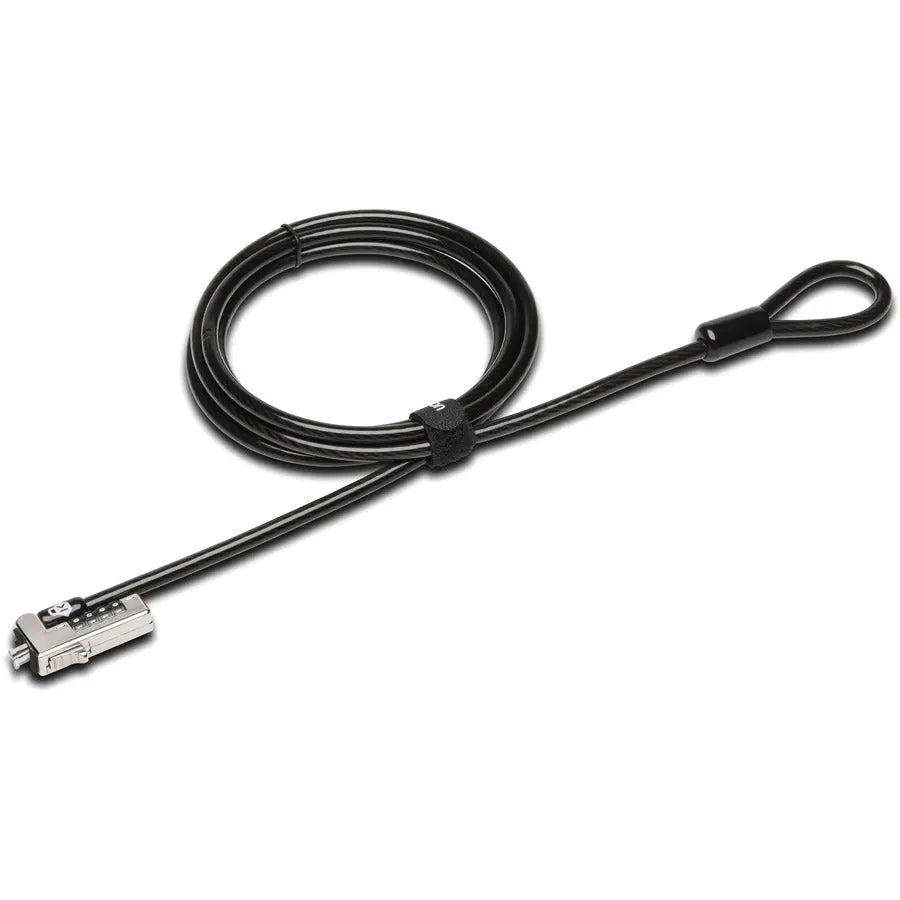Kensington Slim NanoSaver Combination Ultra Cable Lock with Carbon Steel Cable and Resettable Four-Number Code