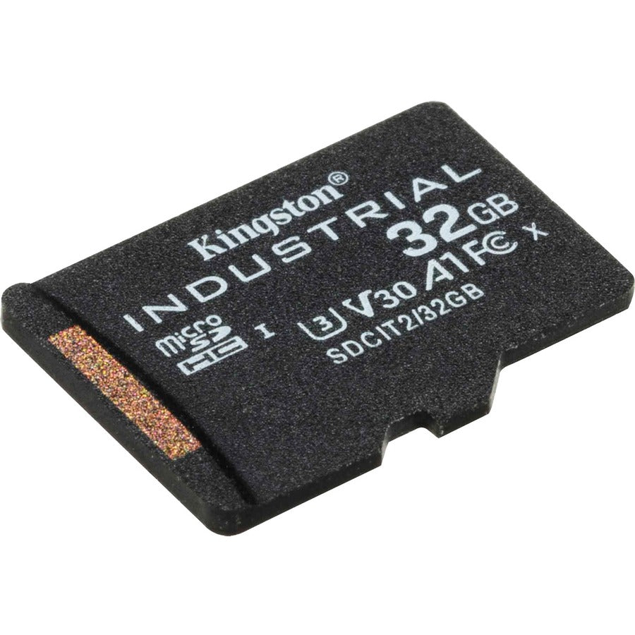 Kingston Industrial 32GB microSDHC UHS-I U3 V30 Memory Card, SDCIT2/32GBSP