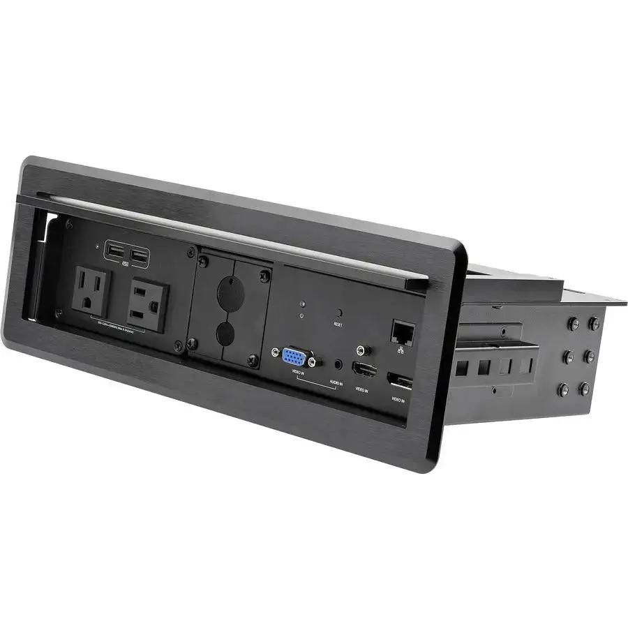 StarTech.com Conference Table Power and AV Connectivity Box Kit - 4K HDMI, DisplayPort, VGA, GbE, USB Charging, Power Outlets by StarTech.com