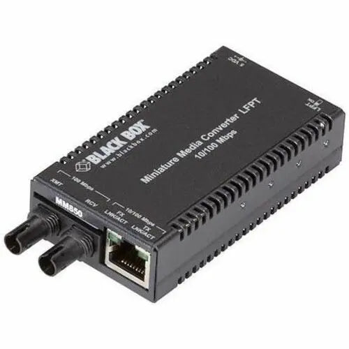 Black Box Multipower Miniature Media Converter LHC040AR4 for 10/100 Mbps Ethernet to Fiber Conversion