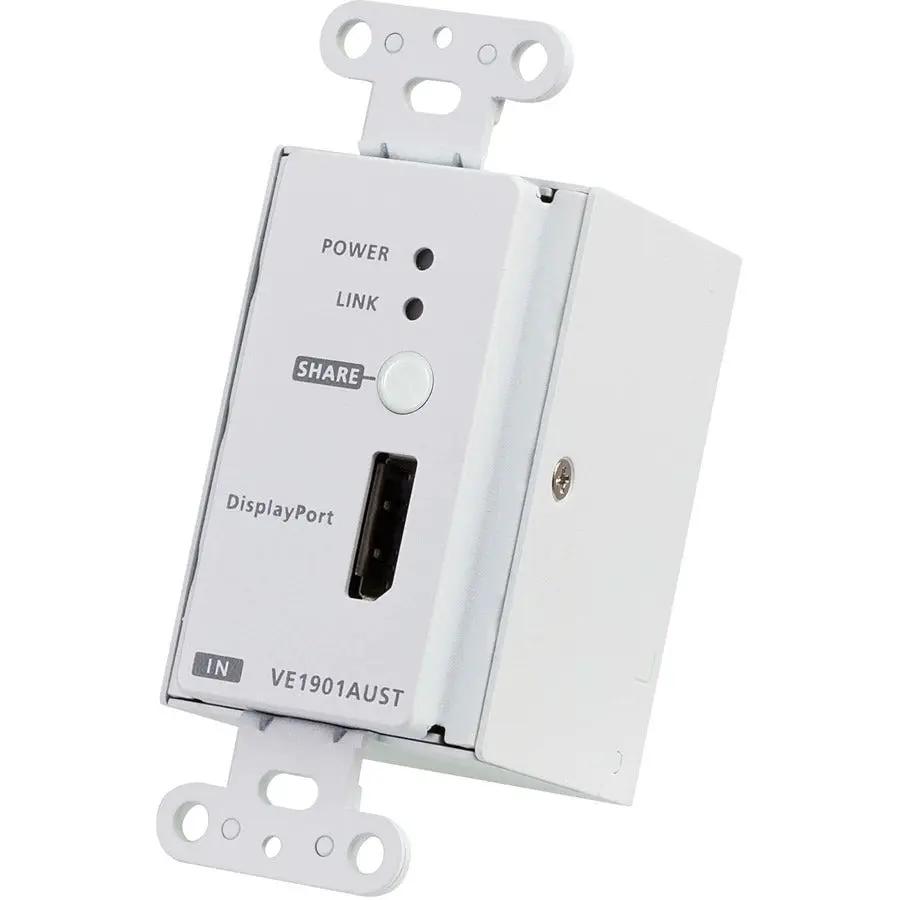 ATEN VE1901AUST DisplayPort HDBaseT-Lite Transmitter with US Wall Plate and PoH by ATEN TECHNOLOGIES