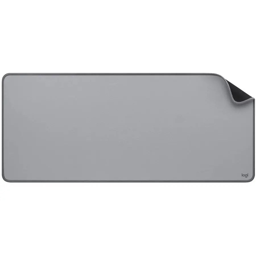 Logitech Desk Mat - Studio Series, Multifunctional Large Desk Pad, Anti-slip Base, Spill-resistant Durable Design, Mid-Gray