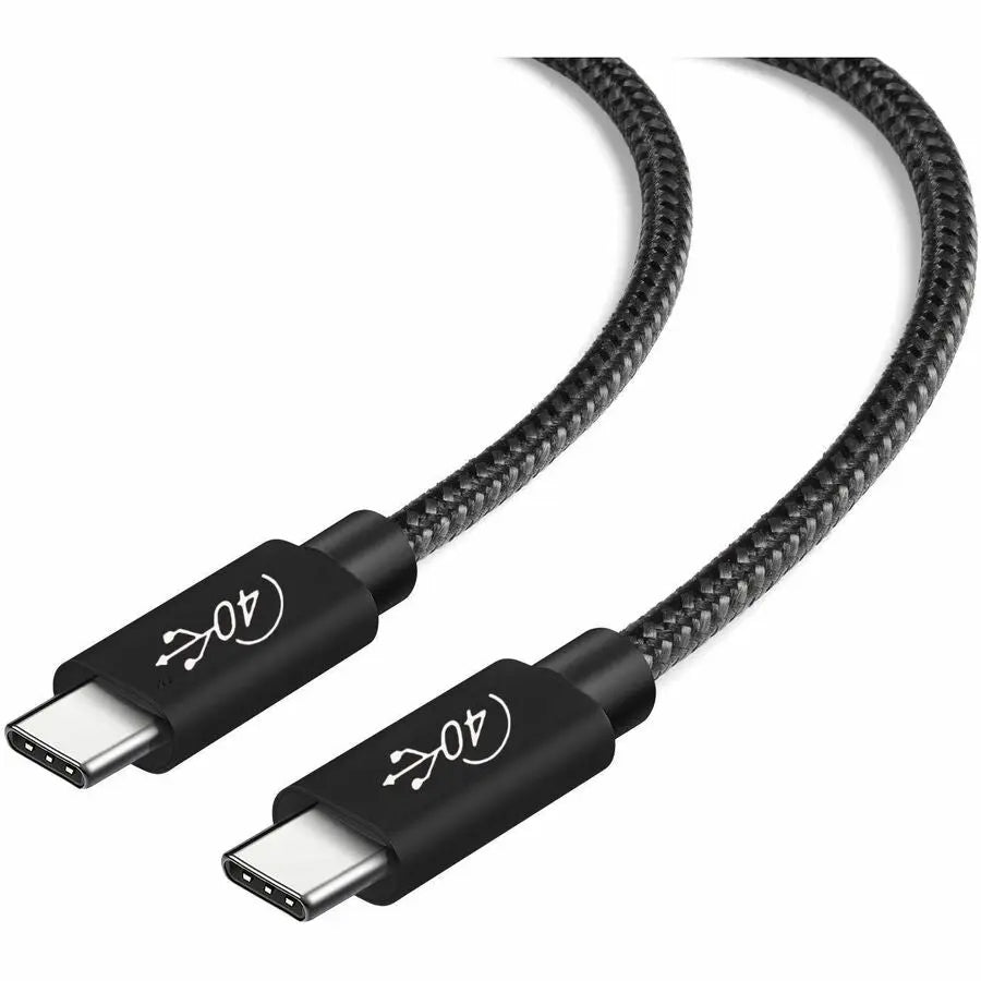 4XEM Nylon Braided USB-C to USB-C Cable - 2 Feet, 40 Gbps Data Transfer & 100W Fast Charging