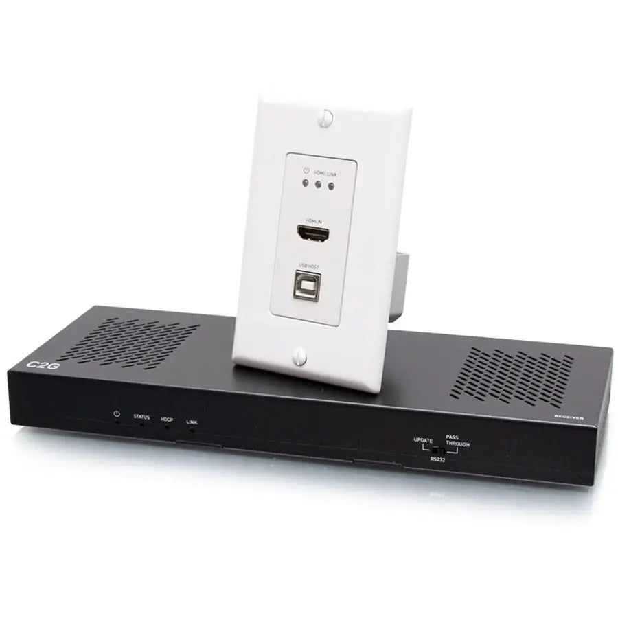 C2G HDMI HDBaseT + USB-B and RS232 Wall Plate Extender Kit by Legrand - Model C2G30024