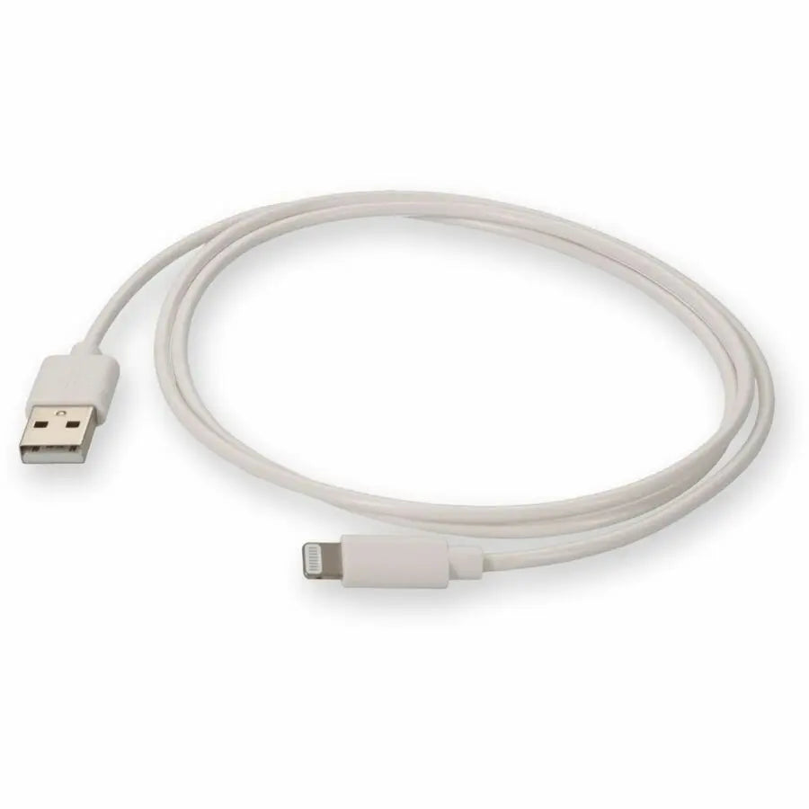 AddOn USB 2.0 (A) Male to Lightning White Cable – Data Transfer and Device Connectivity
