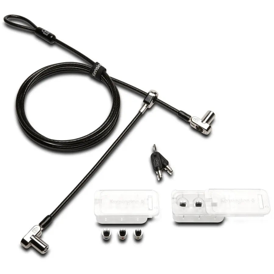 Kensington Universal 3-in-1 Keyed Cable Lock with Twin Lockheads - Secure Multiple Devices