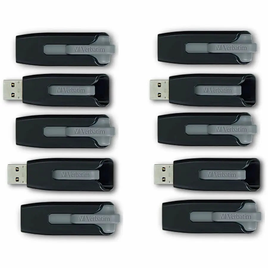 Verbatim Store 'n' Go V3 32GB USB 3.2 Gen 1 Flash Drive - 10 Pack, Gray