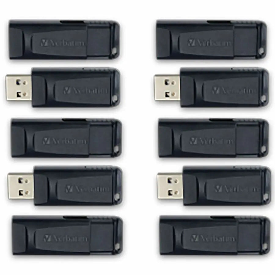Verbatim 32GB Store 'n' Go USB 2.0 Flash Drive - Bulk Pack of 10, Black