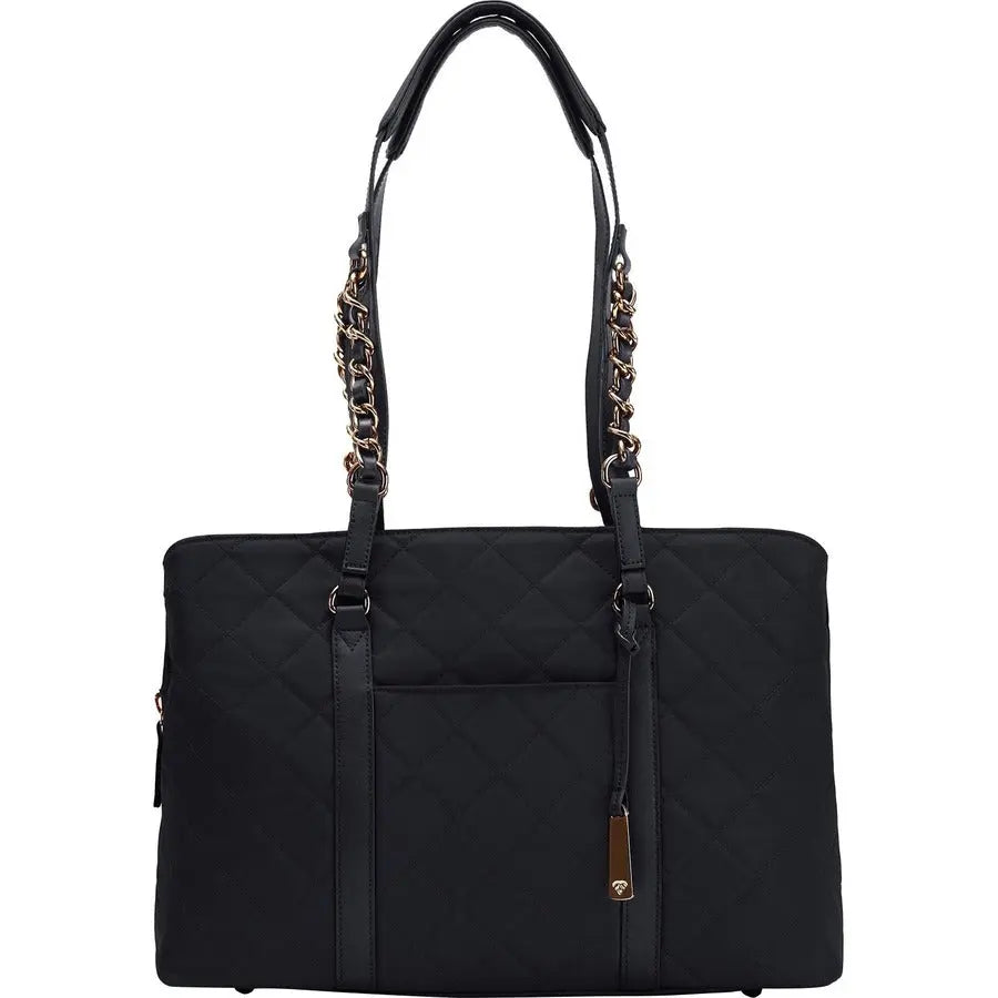 Women in Business Francine Collection No.5 Classic Laptop Tote - Black, Fits 15-Inch Devices
