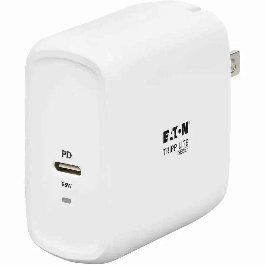 Eaton Corporation Tripp Lite Series 65W USB-C Wall Charger with GaN Technology - Compact Travel-Friendly Power Adapter by Eaton Corporation