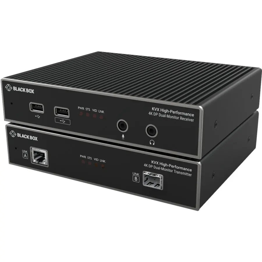 Black Box KVXHP-200 KVM Extender with Dual-Head 4K Support and Rackmount Option