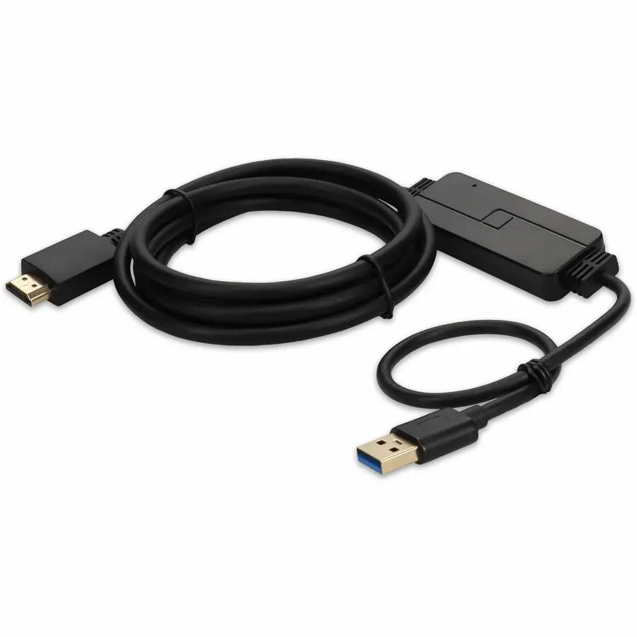 AddOn 2.0m USB 3.0 Male to HDMI 1.3 Male Adapter Cable - Black