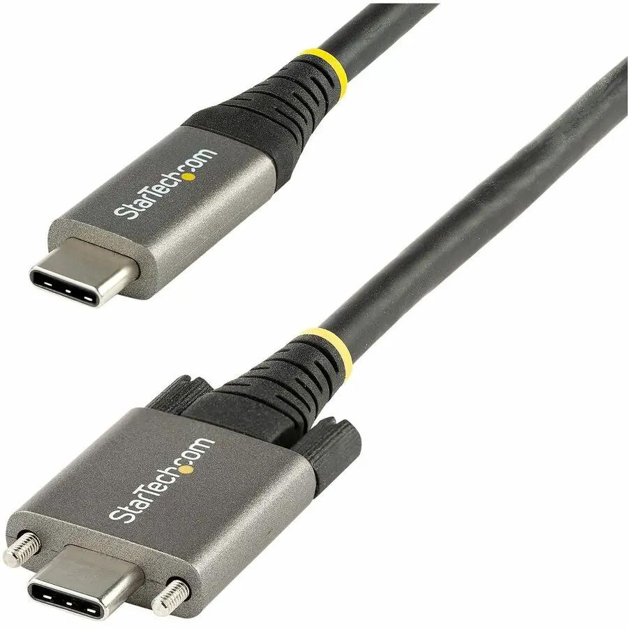StarTech.com 20-inch Side Screw Locking USB-C 3.2/3.1 Gen 2 Cable – 10Gbps, 100W Power Delivery, 8K DisplayPort Support by StarTech.com