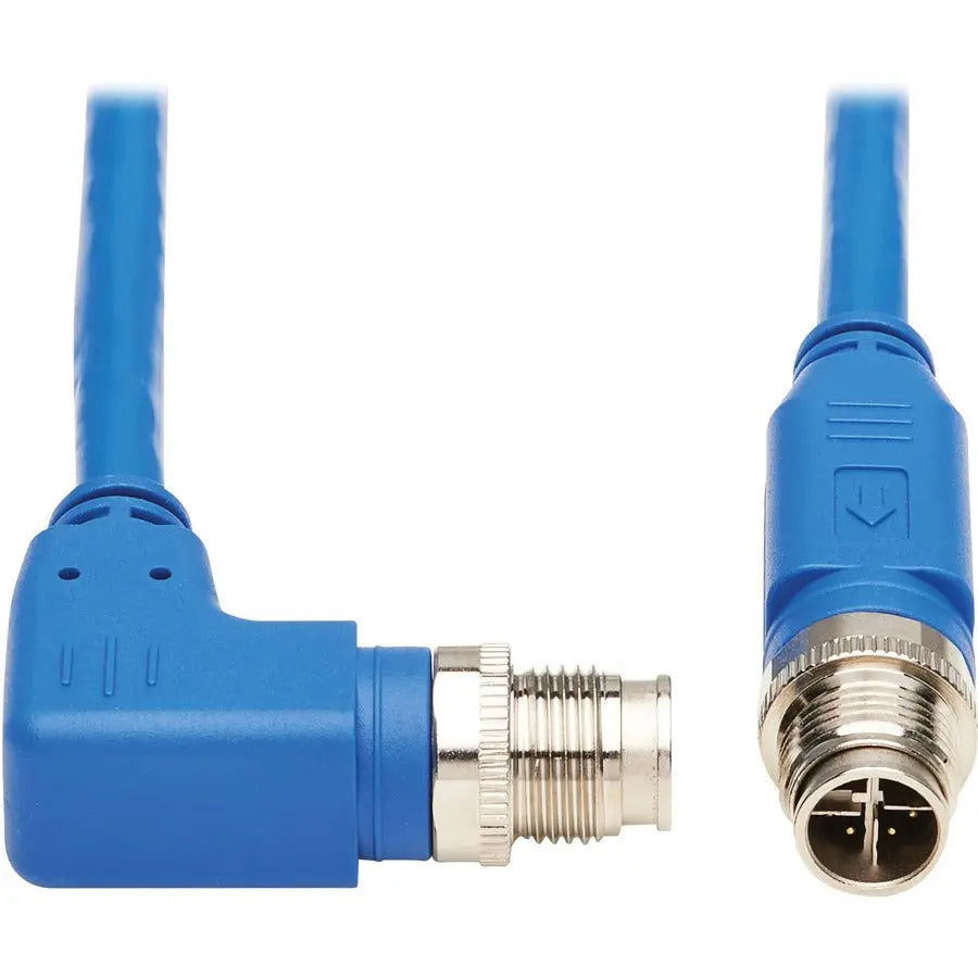 Eaton Tripp Lite Series NM12-603-05M-BL M12 X-Code Cat6 Ethernet Cable, 5 ft., Blue, IP68 Rated for Industrial Environments