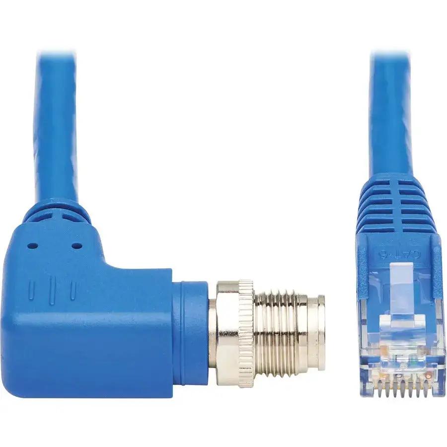 Eaton Tripp Lite Series NM12-604-01M-BL Industrial Cat6 Ethernet Cable with M12 X-Code Connector, IP68 Waterproof, 1 Meter (3.3 ft.), Blue by Eaton Corporation