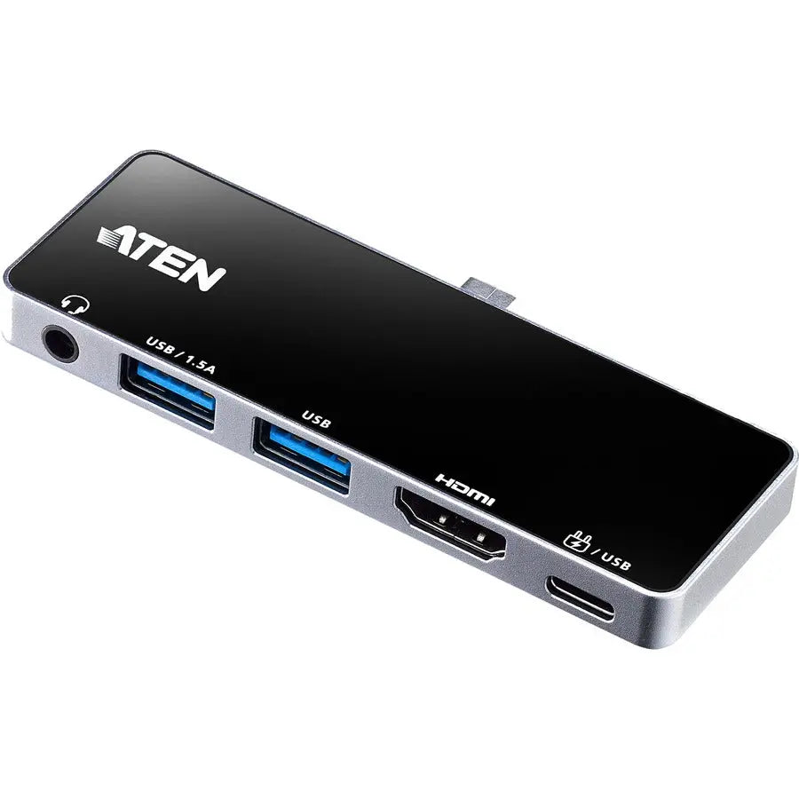 ATEN UH3238 USB-C Travel Dock with Power Pass-Through – Portable 5-in-1 Docking Station for Mac, Windows, iPad, and Android