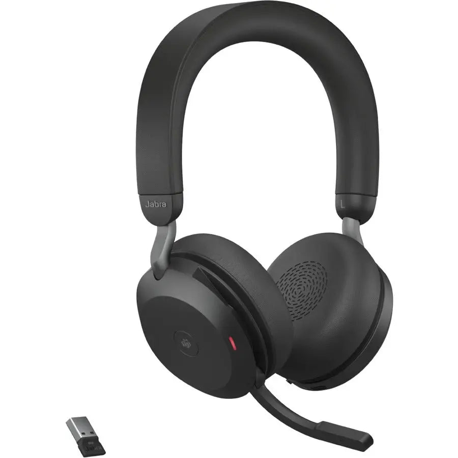 Jabra Evolve2 75 Wireless On-Ear Stereo Headset with USB-A for MS Teams - Black