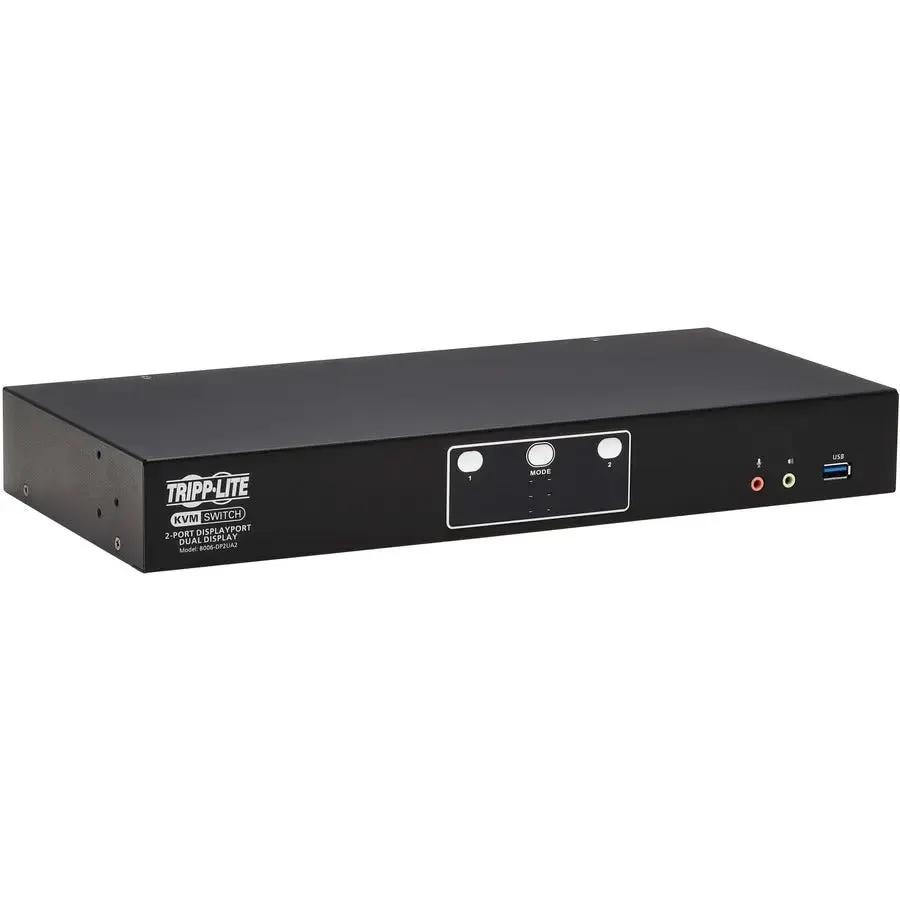 Tripp Lite B006-DP2UA2 DisplayPort Dual-Display KVM Switch for 4K Monitors and USB Sharing by Eaton Corporation