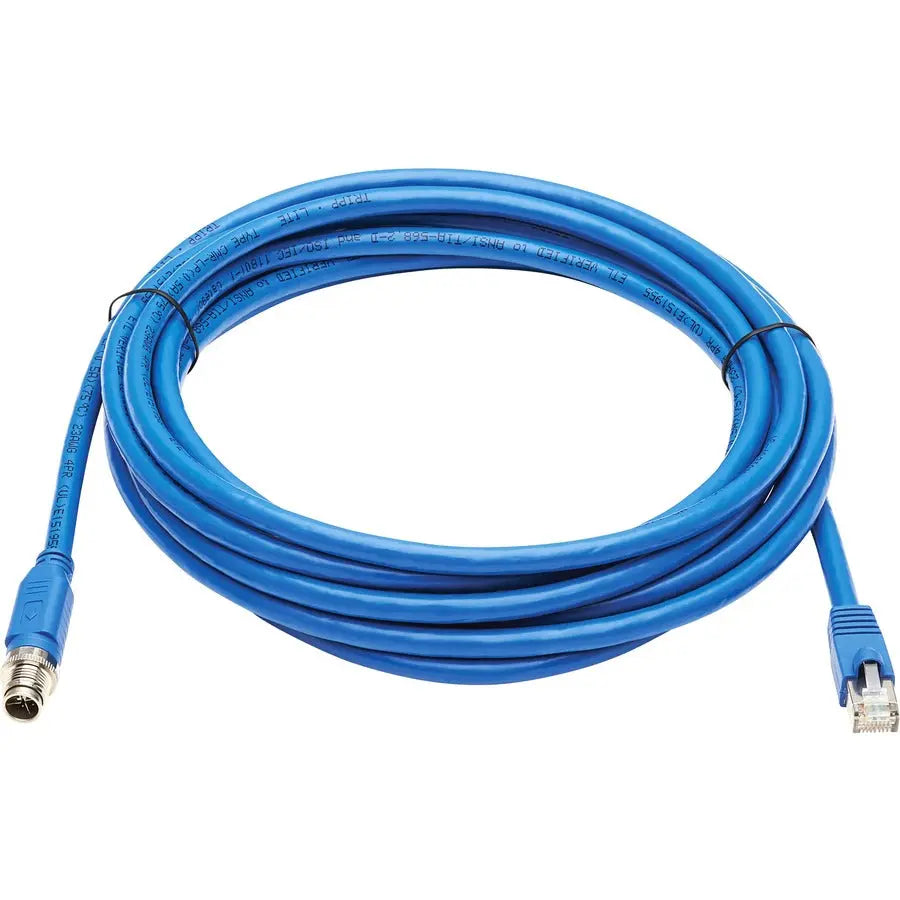 Eaton Tripp Lite Series NM12-6A2-10M-BL Cat6a Network Cable with M12 Connectors, 10 Feet, Blue