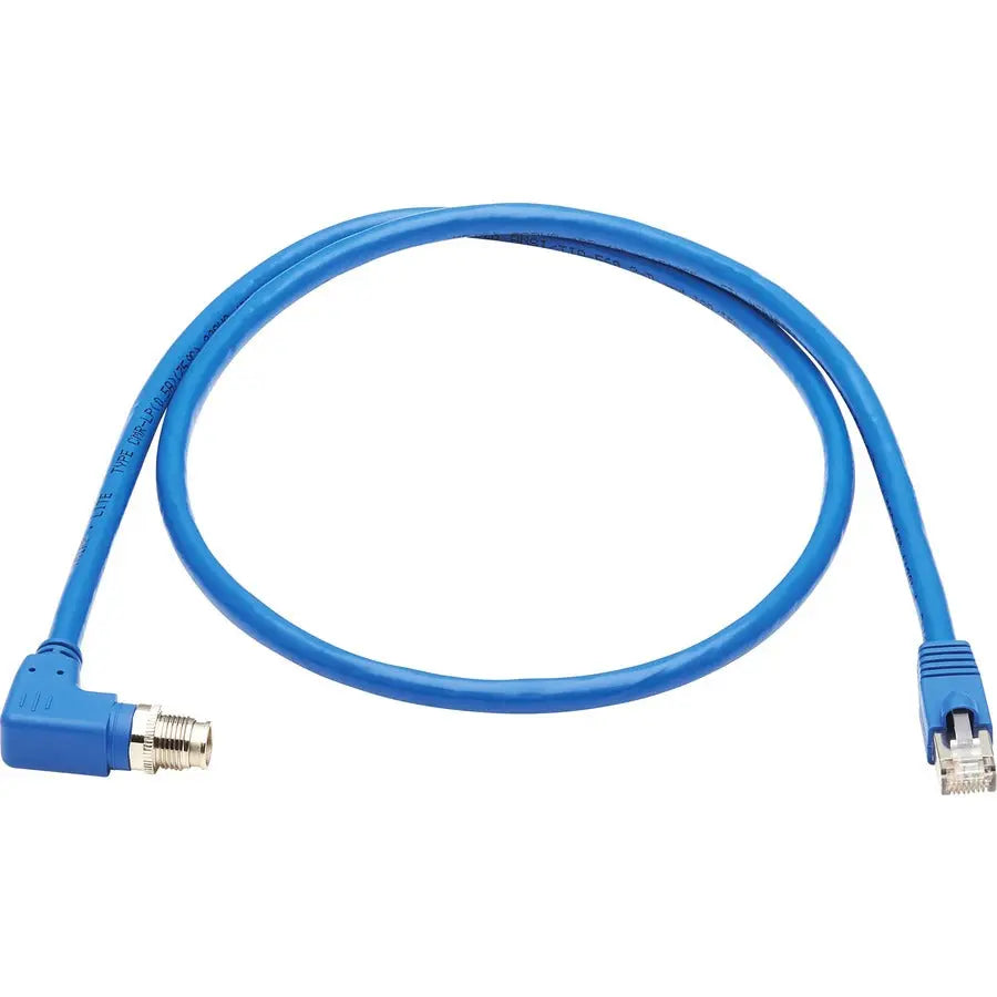 Eaton Tripp Lite NM12-6A4-01M-BL Cat6a Network Cable with M12 Connector, Blue, 1 Meter