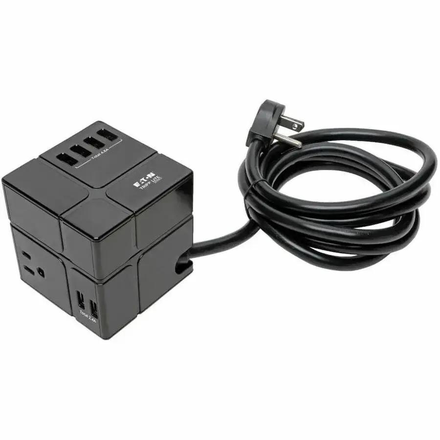 Eaton Tripp Lite Series Safe-IT TLP368CUBEUAM 9-Outlet Surge Protector with USB Charging and Antimicrobial Protection by Eaton Corporation