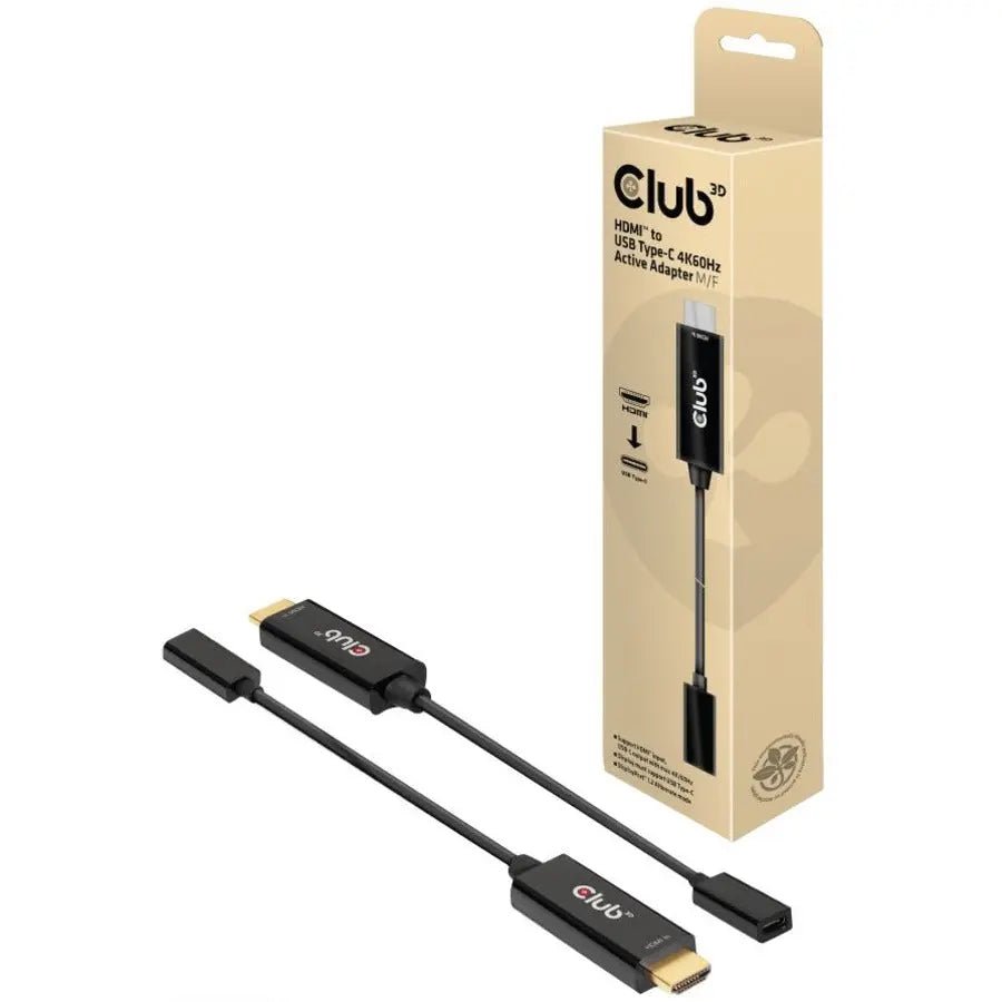 Club 3D HDMI to USB Type-C 4K60Hz Active Adapter M/F – High-Resolution Video and Audio Conversion