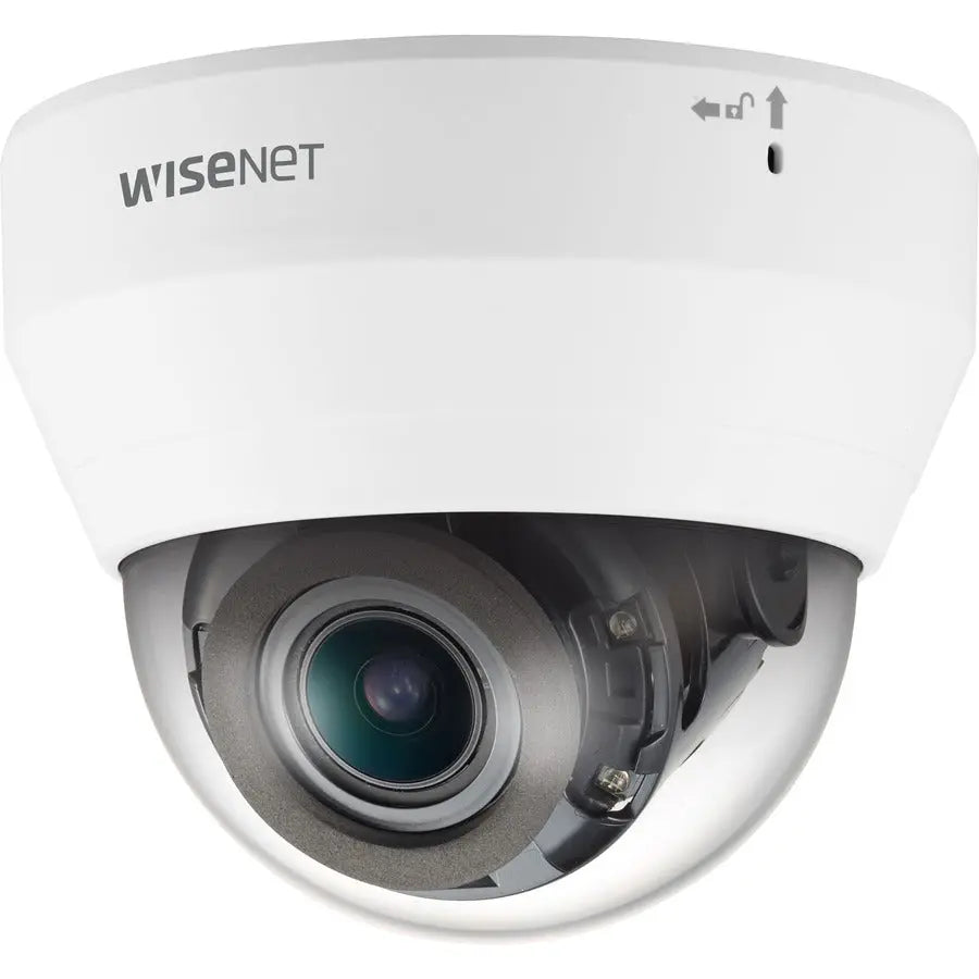 Wisenet QND-6082R1 2MP Indoor Dome Network Camera with IR Illumination and Vari-Focal Lens