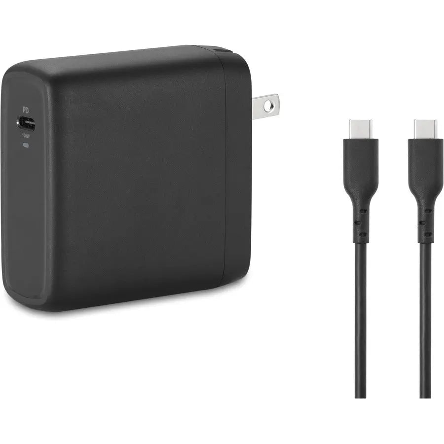 Kensington 100W USB-C GaN Power Adapter with 6 ft Cable – Fast Charging for MacBook, iPad, Surface & More