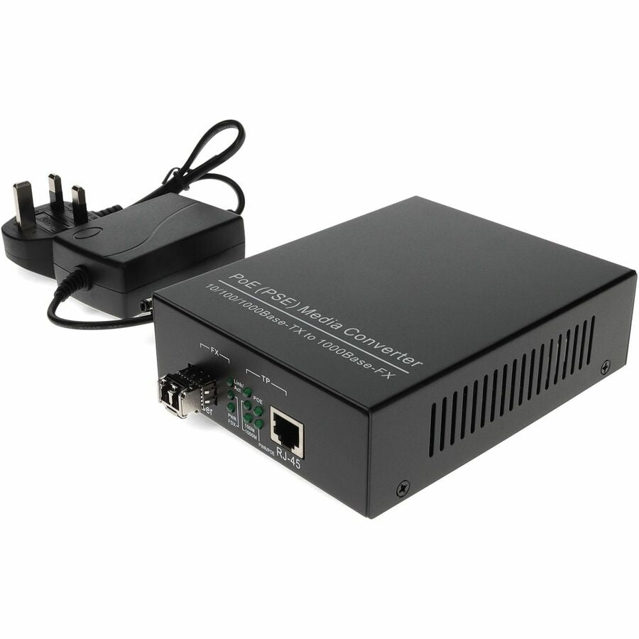 AddOn Mini Transceiver/Media Converter ADD-GMC-SX-LC-POE-UK for Gigabit Fiber and Ethernet Networking