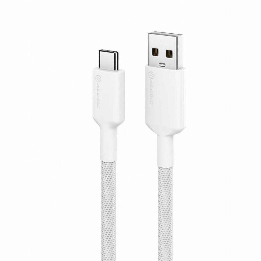 Alogic Elements Pro USB-C to USB-A Cable 1m – White, Fast Charging & Data Sync