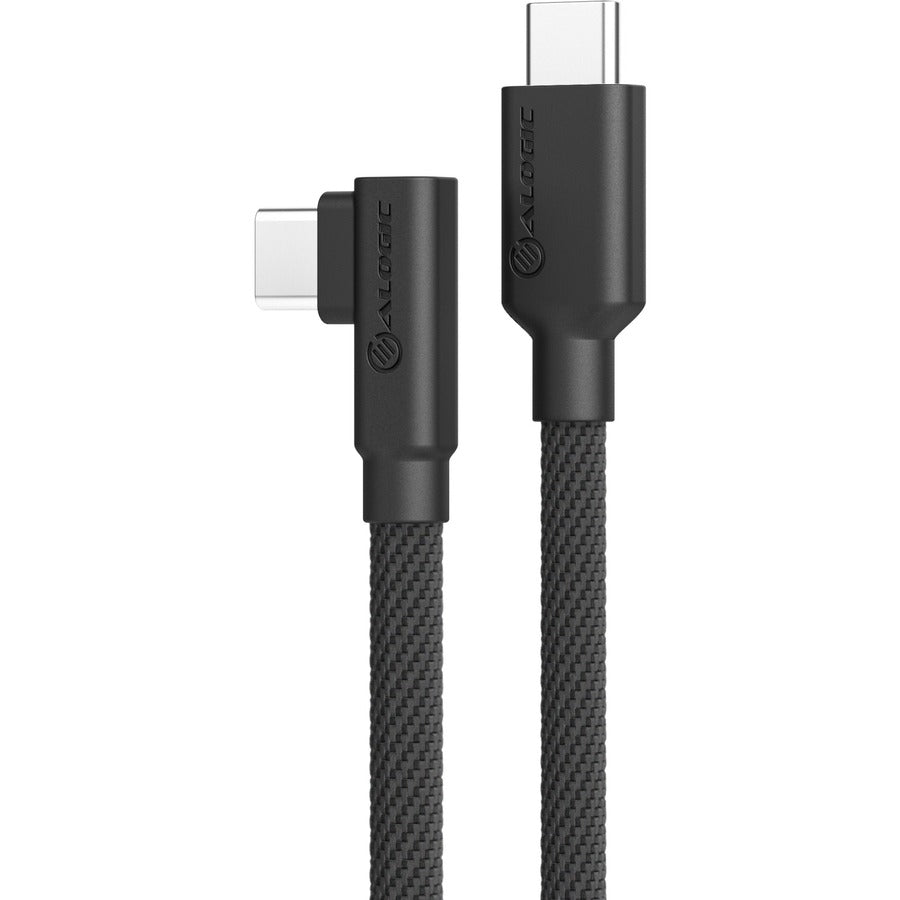 Alogic Elements Pro Right Angle USB-C to USB-C Cable - 3.3 ft - USB 2.0 - 5A - 480Mbps