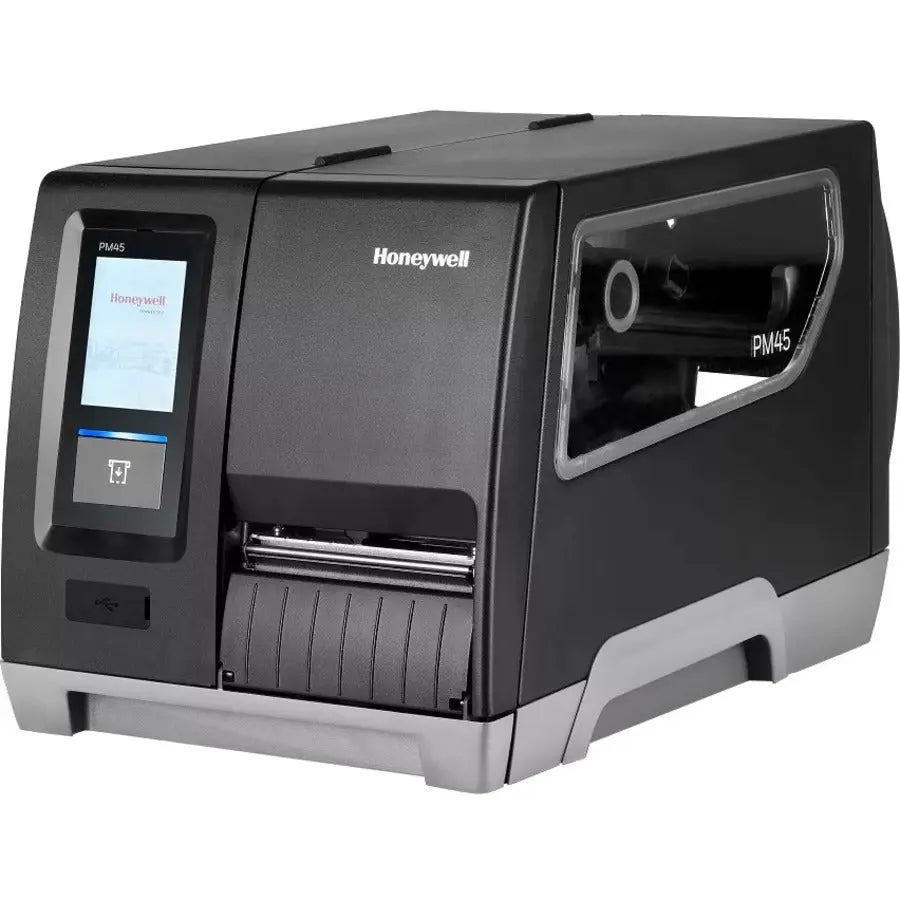 Honeywell PM45A Industrial Thermal Transfer Printer - Monochrome Label Printing with Gigabit Ethernet and Wireless LAN