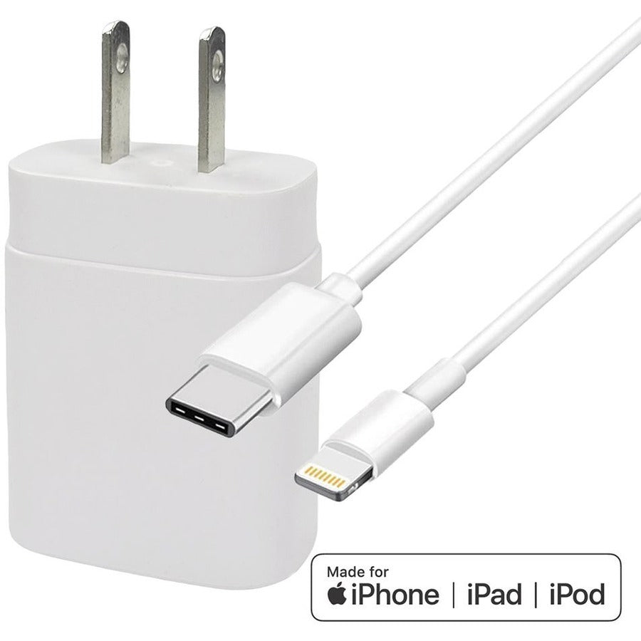4XEM Lightning Charging Kit for iPad Air and iPhone - MFi Certified with 25W USB-C Power Adapter and 6ft USB-C to Lightning Cable